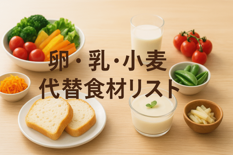 食物アレルギー代替食材ガイド｜卵・乳・小麦の代用食品と失敗しない調理法