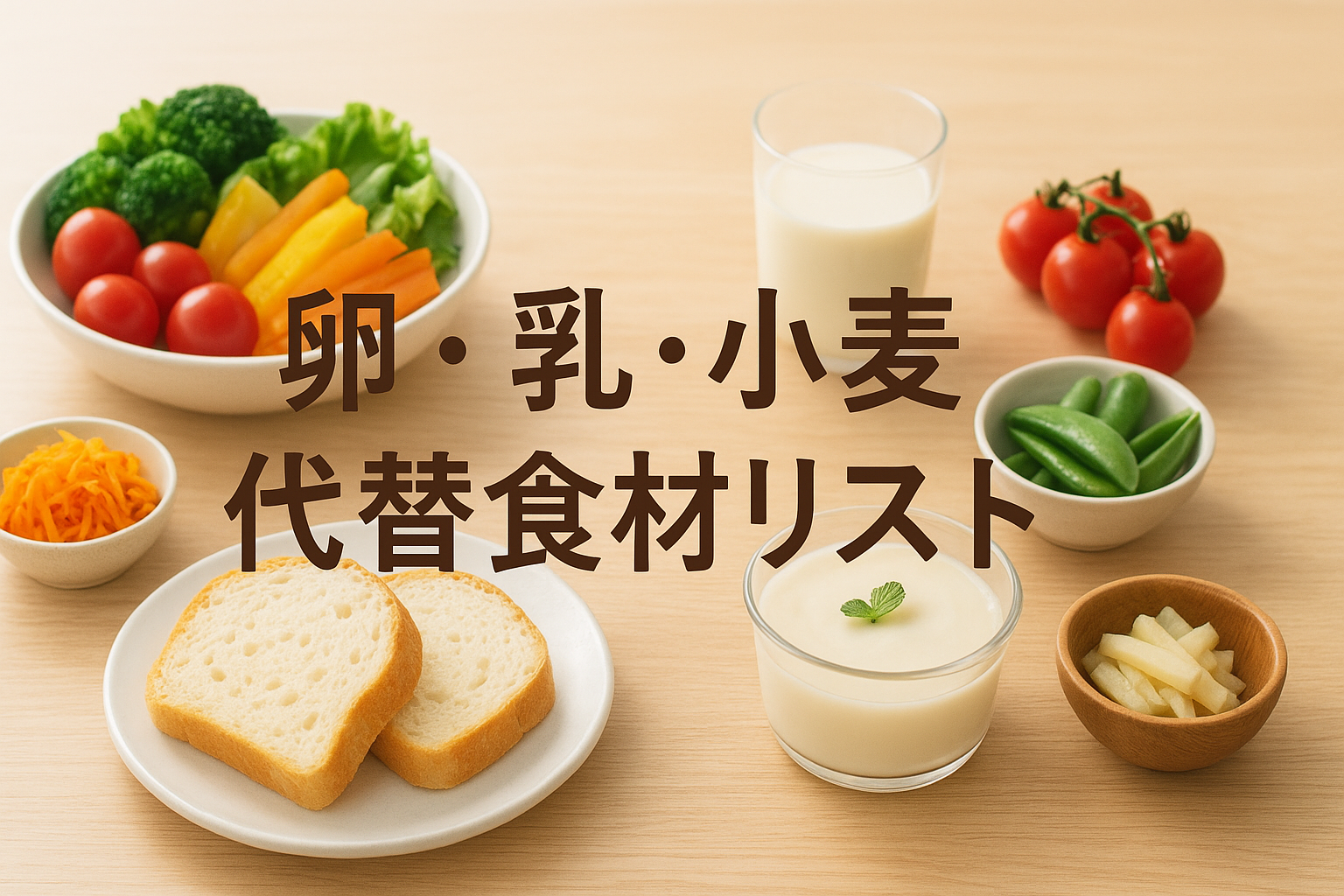 卵・乳・小麦・代替食材リスト