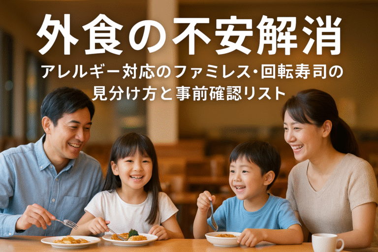 子連れ外食がもっと楽しくなる！アレルギー対応チェーン店と安心の事前準備コツまとめ