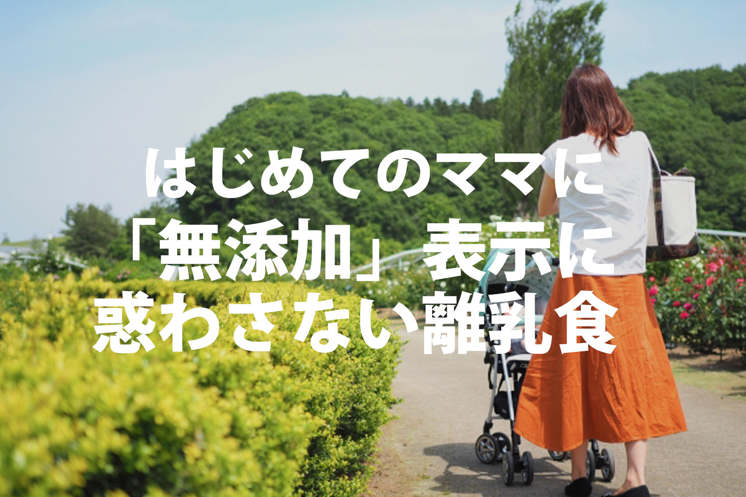 散歩をする赤ちゃんと母親のイメージ