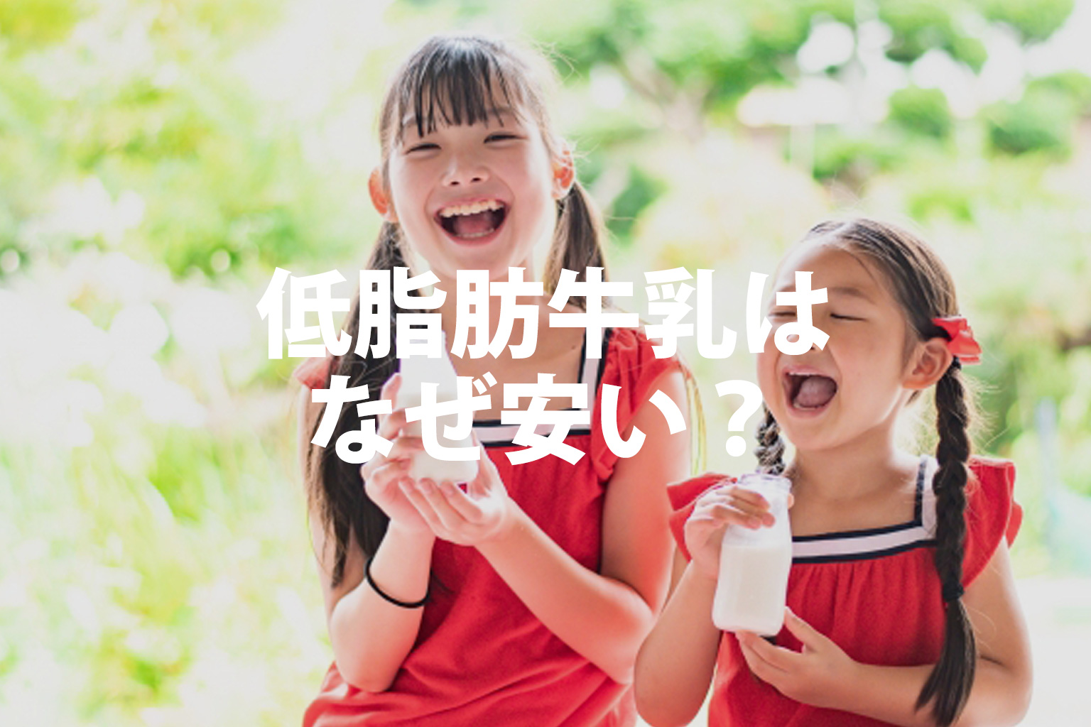 低脂肪牛乳は何故安いの？子供のために選ぶ基準