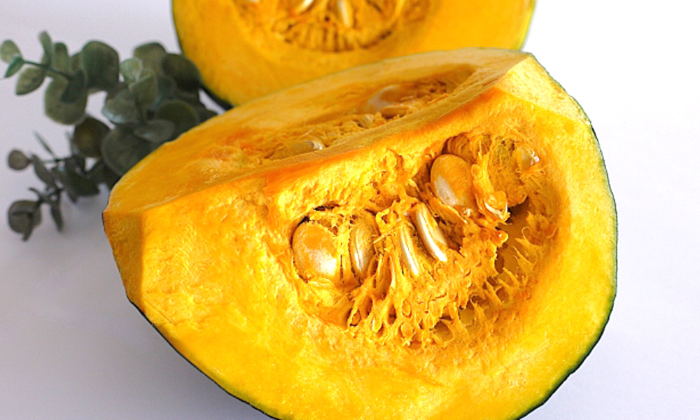 かぼちゃの断面が見えるイメージ