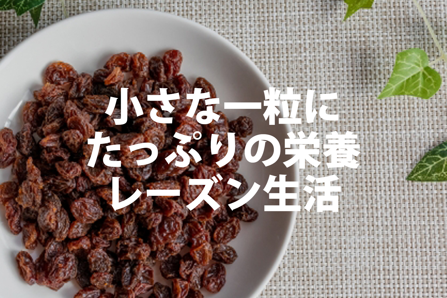 小さな一粒にたっぷりの栄養のレーズン