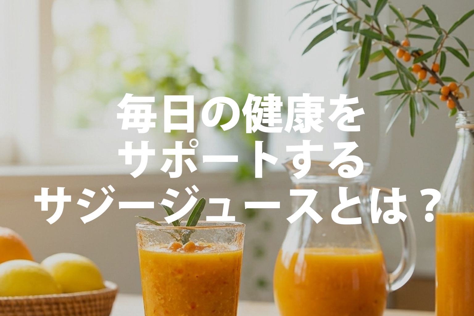 毎日の健康をサポートするサジージュースとは？