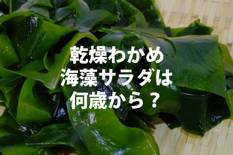 乾燥わかめ・海藻サラダは何歳から？赤ちゃんにあげる時期と注意点・おすすめ3選